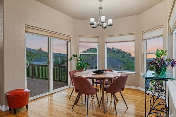 Chandelier, Dining room, Interior, Sun Room, Wood Texture Flooring