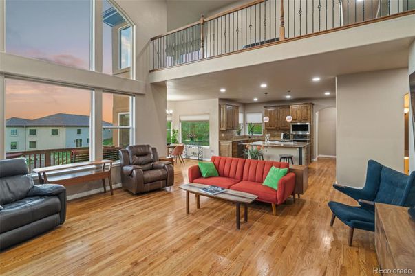 Interior, Kitchen, Living room, Recessed Lighting, Wood Texture Flooring