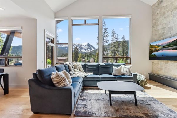 Interior, Living room, Stone Walls, Wood Texture Flooring