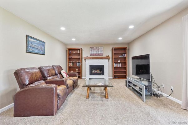 Fireplace, Interior, Living room, Recessed Lighting