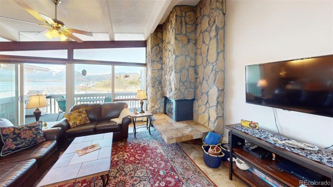 Fireplace, Interior, Living room, Stone Walls, Water