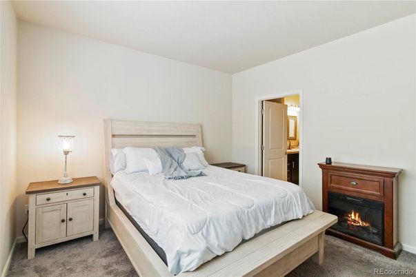 Bedroom, Fireplace, Interior