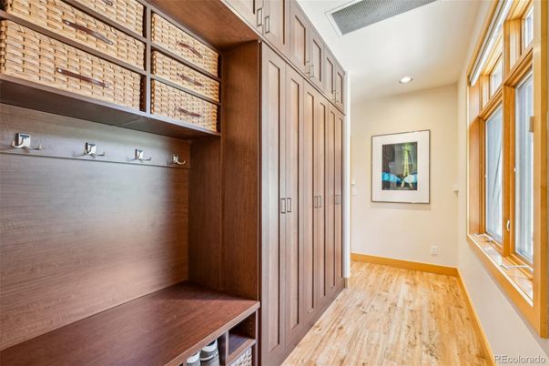 Interior, Recessed Lighting, Wood Texture Flooring, Wooden Walls