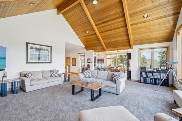 Fitness Equipment, Interior, Living room, Recessed Lighting, Wooden Beams, Wooden Ceilings