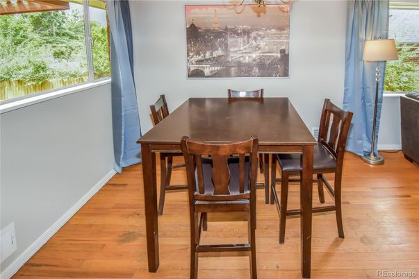 Dining room, Interior, Wood Texture Flooring