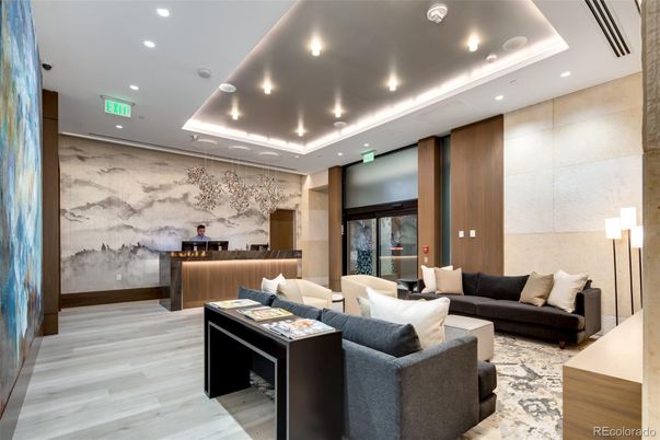 Interior, Living room, Marble Walls, Recessed Lighting, Wood Texture Flooring