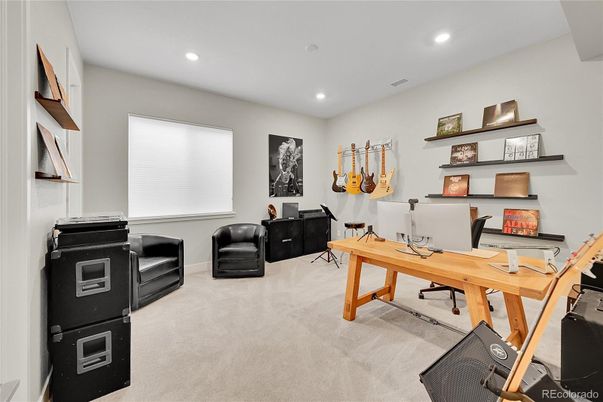 Home Office, Interior, Recessed Lighting