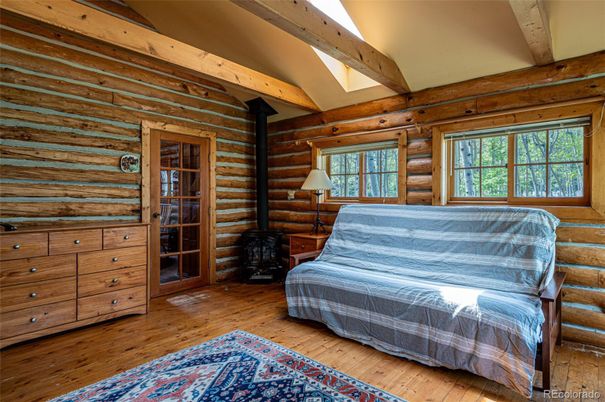 Bedroom, Interior, Wooden Beams, Wood Texture Flooring, Wooden Walls