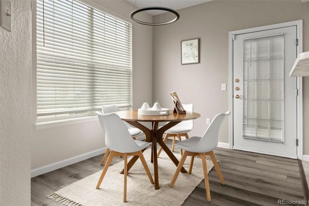 Dining room, Interior, Wood Texture Flooring