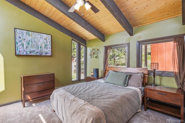 Bedroom, Interior, Wooden Beams, Wooden Ceilings