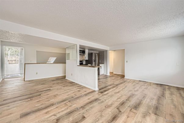 Empty room, Interior, Kitchen, Wood Texture Flooring