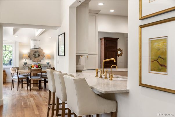 Chandelier, Dining room, Interior, Kitchen, Recessed Lighting, Wood Texture Flooring