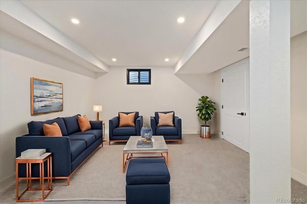 Interior, Living room, Recessed Lighting