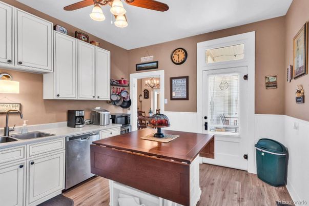 Interior, Kitchen, Wood Texture Flooring