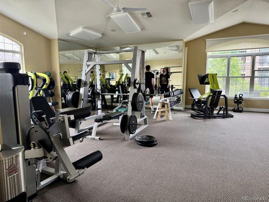 Fitness Equipment, Gym, Interior, Recessed Lighting