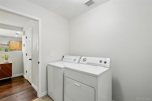 Interior, Recessed Lighting, Utility Closets, Washer, Wood Texture Flooring