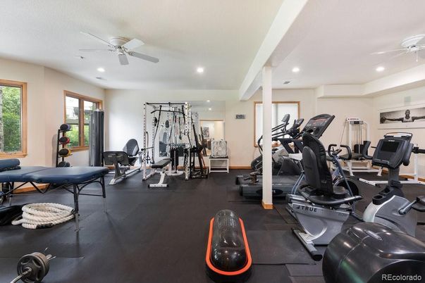 Fitness Equipment, Gym, Interior, Recessed Lighting