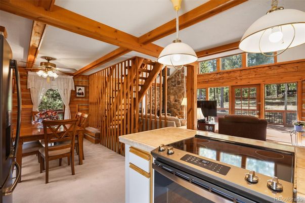Dining room, Interior, Kitchen, Wooden Beams, Wooden Walls