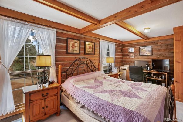 Bedroom, Interior, Wooden Beams, Wooden Walls