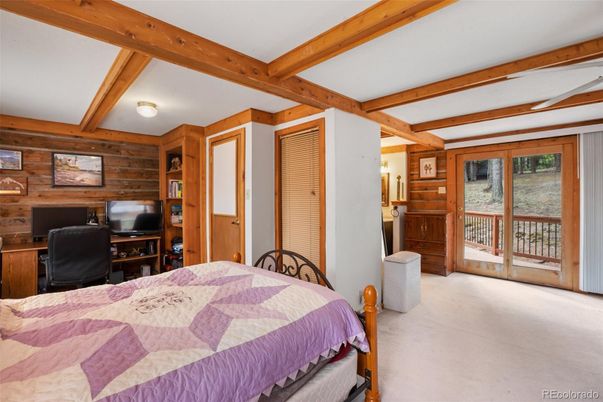 Bedroom, Interior, Wooden Beams, Wooden Walls