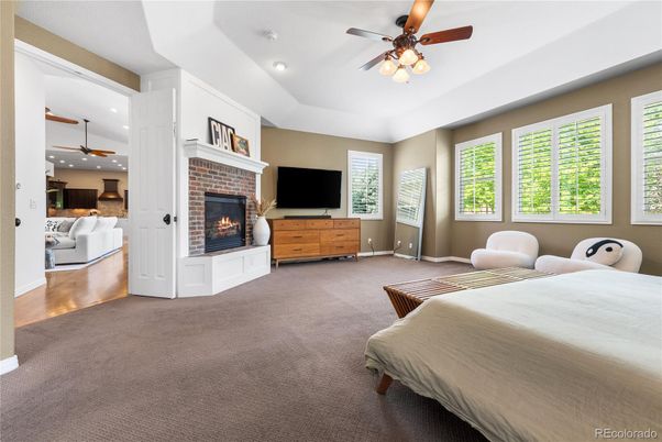 Bedroom, Fireplace, Interior, Recessed Lighting