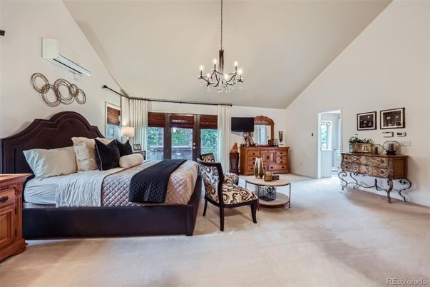 Bedroom, Chandelier, Interior