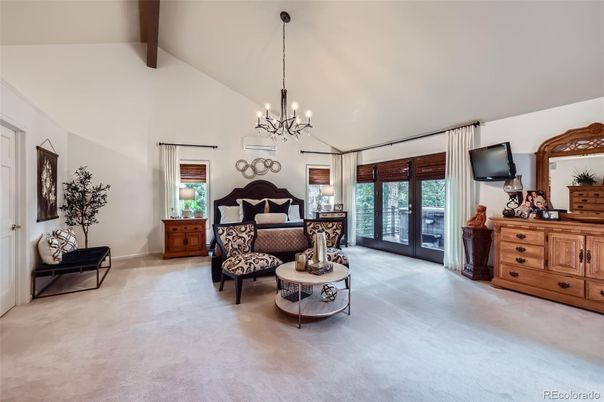 Bedroom, Chandelier, Interior