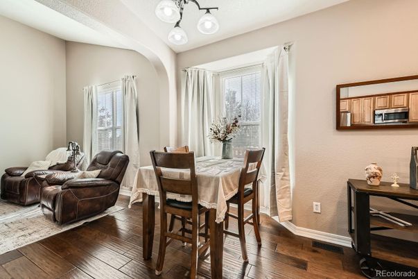 Dining room, Interior, Wood Texture Flooring
