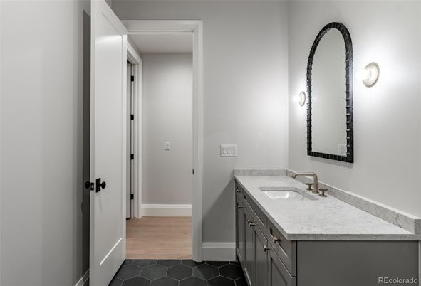 Bathroom, Dual Sink Vanities, Interior, Wood Texture Flooring