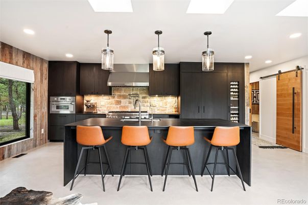 Interior, Kitchen, Pendant Lights, Recessed Lighting, Stainless Steel Appliances