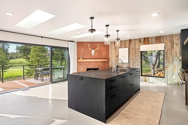 Interior, Kitchen, Pendant Lights, Recessed Lighting, Wooden Walls