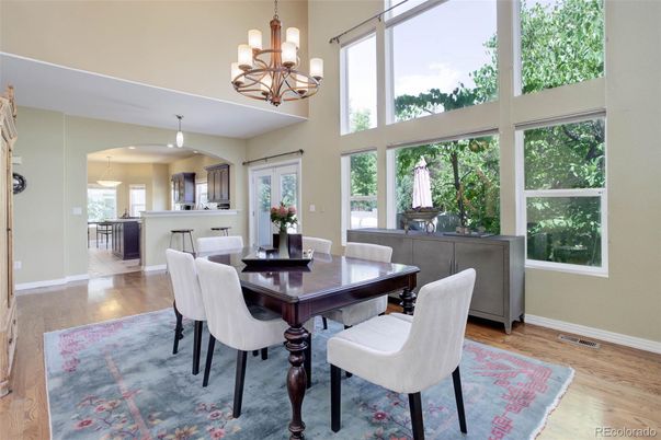 Chandelier, Dining room, Interior, Kitchen, Pendant Lights, Wood Texture Flooring