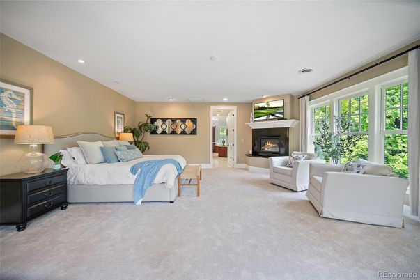 Bedroom, Fireplace, Interior, Recessed Lighting