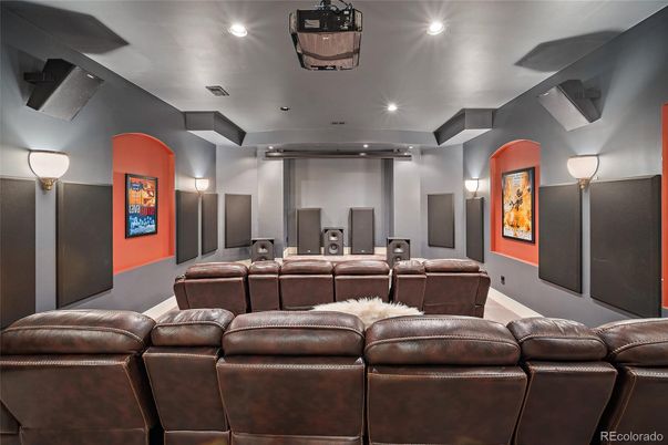 Home Theatre Room, Interior, Projection Screen, Recessed Lighting, Theatre Room