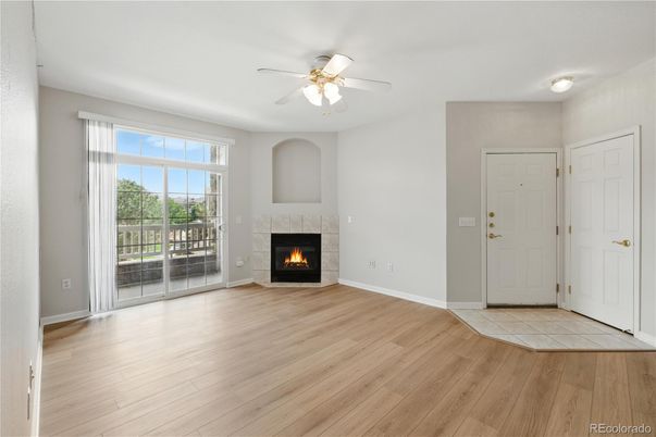 Empty room, Fireplace, Interior, Wood Texture Flooring