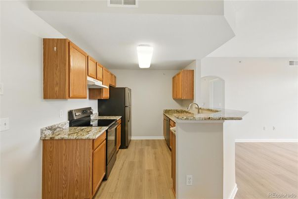Interior, Kitchen, Wood Texture Flooring