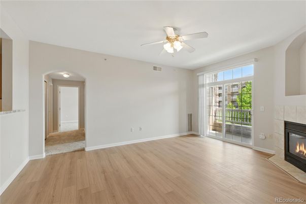 Empty room, Fireplace, Interior, Wood Texture Flooring
