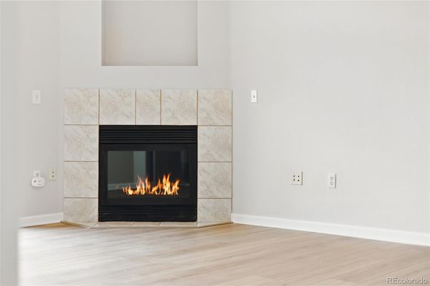 Fireplace, Interior, Wood Texture Flooring