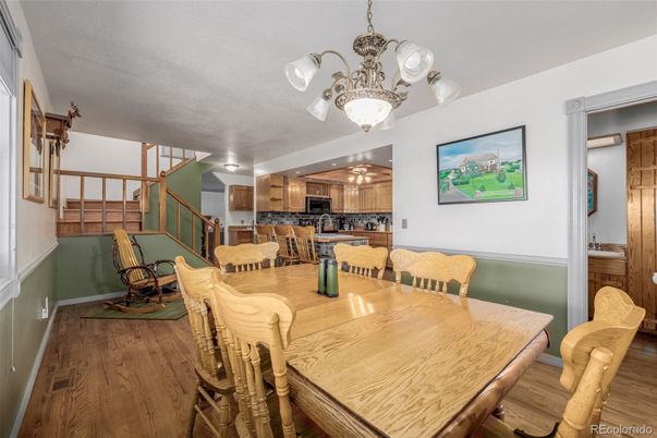 Chandelier, Dining room, Interior, Kitchen, Wood Texture Flooring