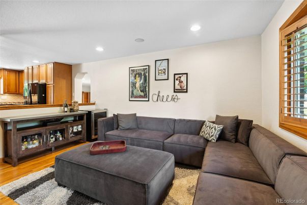 Interior, Kitchen, Living room, Recessed Lighting, Wood Texture Flooring