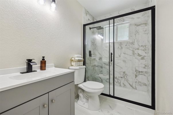 Bathroom, Glass Shower, Interior, Marble, Marble Walls