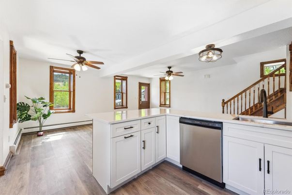 Interior, Kitchen, Wood Texture Flooring