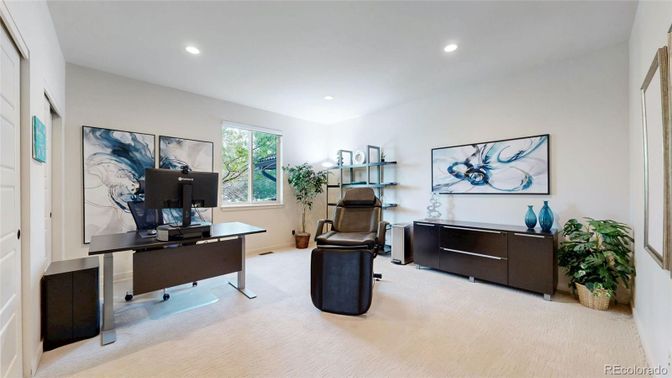 Home Office, Interior, Recessed Lighting