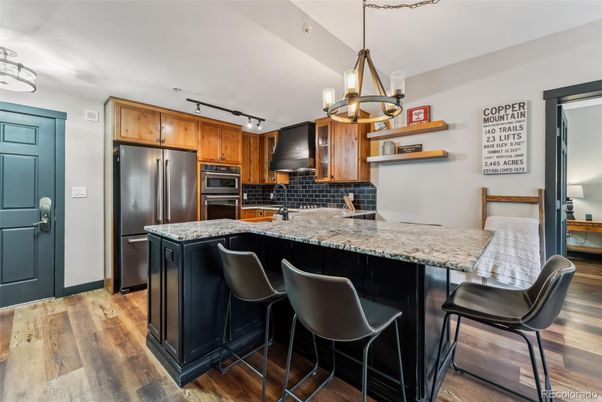 Interior, Kitchen, Pendant Lights, Stainless Steel Appliances, Wood Texture Flooring