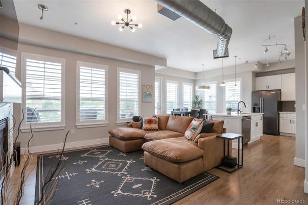 Dining room, Interior, Kitchen, Living room, Pendant Lights, Wood Texture Flooring