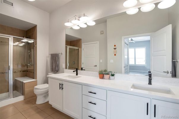 Bathroom, Dual Sink Vanities, Glass Shower, Interior