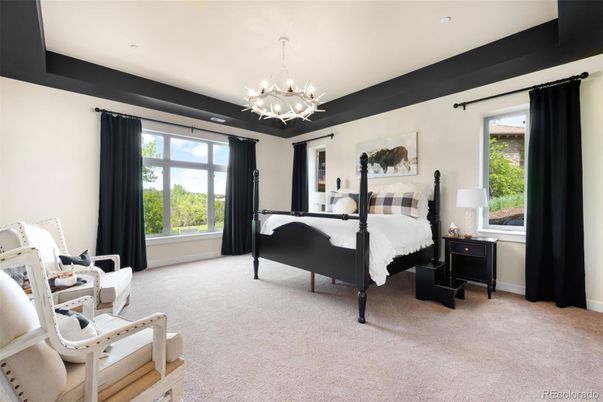 Bedroom, Chandelier, Interior, Recessed Lighting