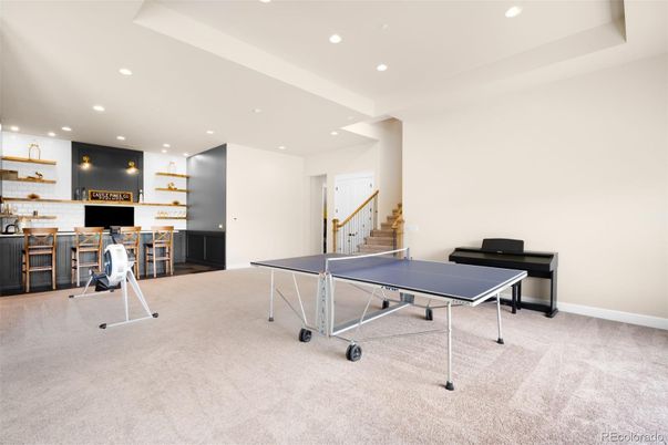 Game Room, Interior, Recessed Lighting