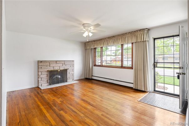 Empty room, Fireplace, Interior, Wood Texture Flooring