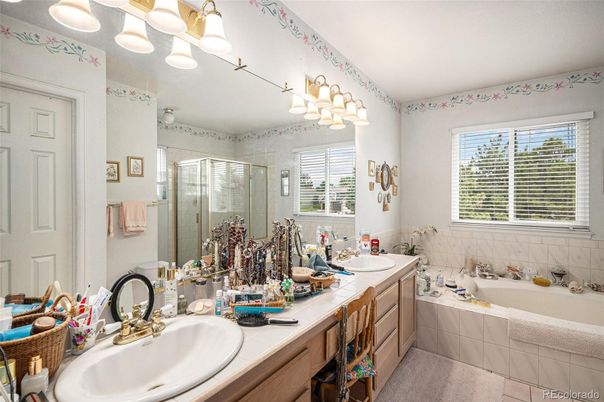 Bathroom, Dual Sink Vanities, Glass Shower, Interior
